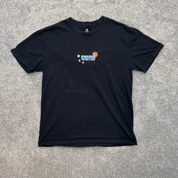 Converse Suns Shirt Mens XL Black Basketball Graphic Tee 90s Style Retro NBA - Picture 1 of 10